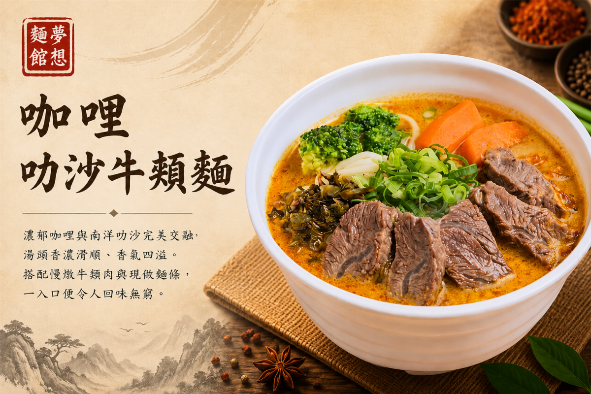咖哩叻沙牛頰麵